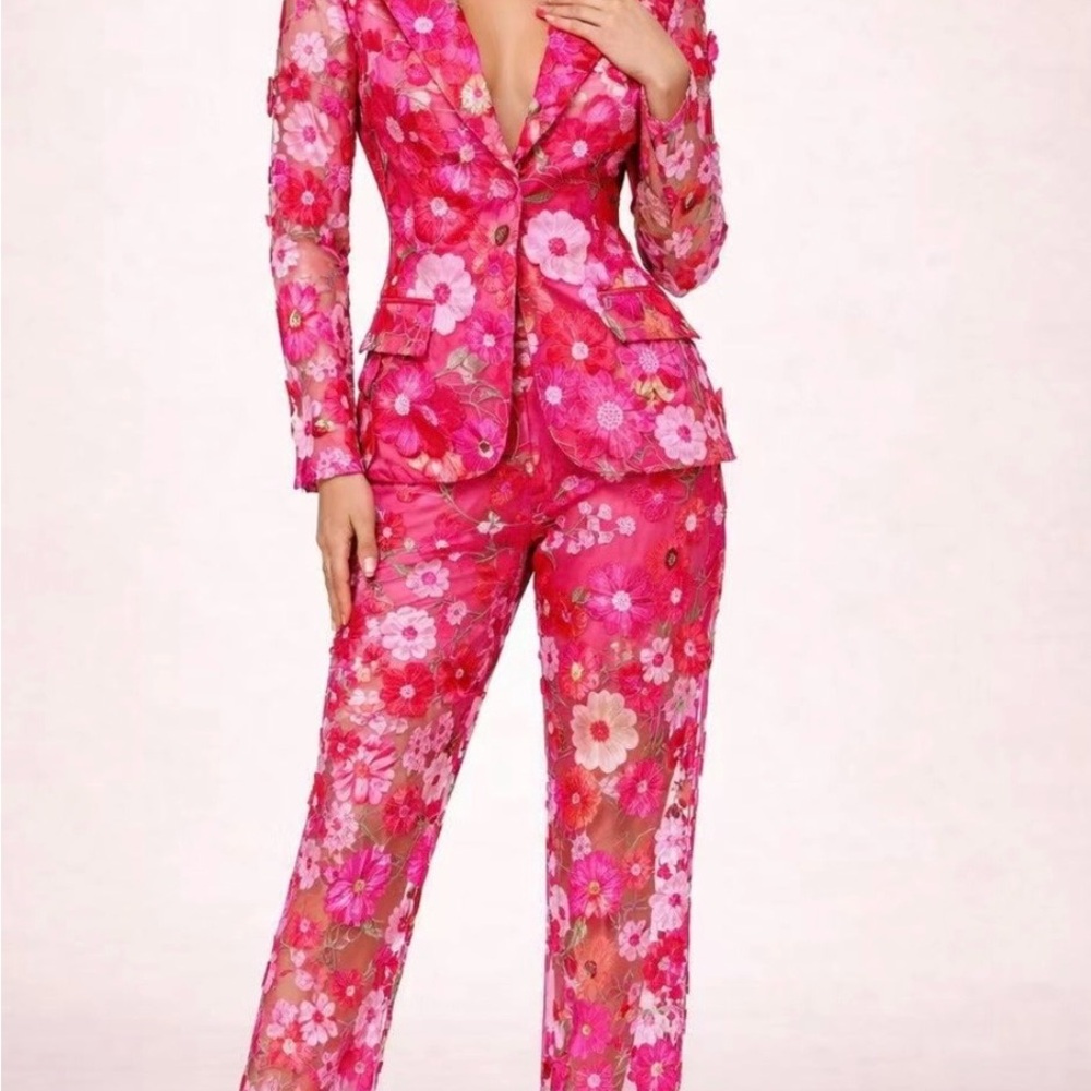 Floral Pink Women's Jumpsuit